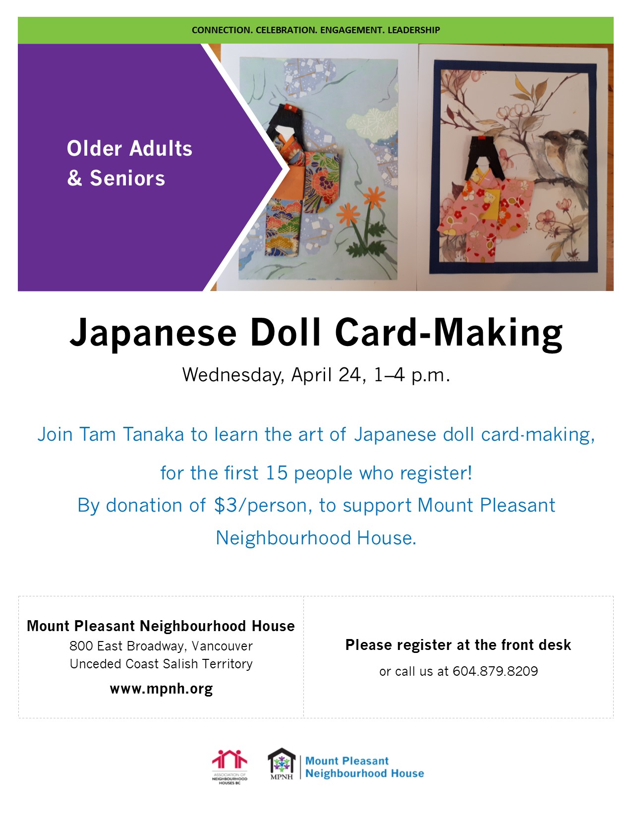 A poster with images of Japanese doll cards