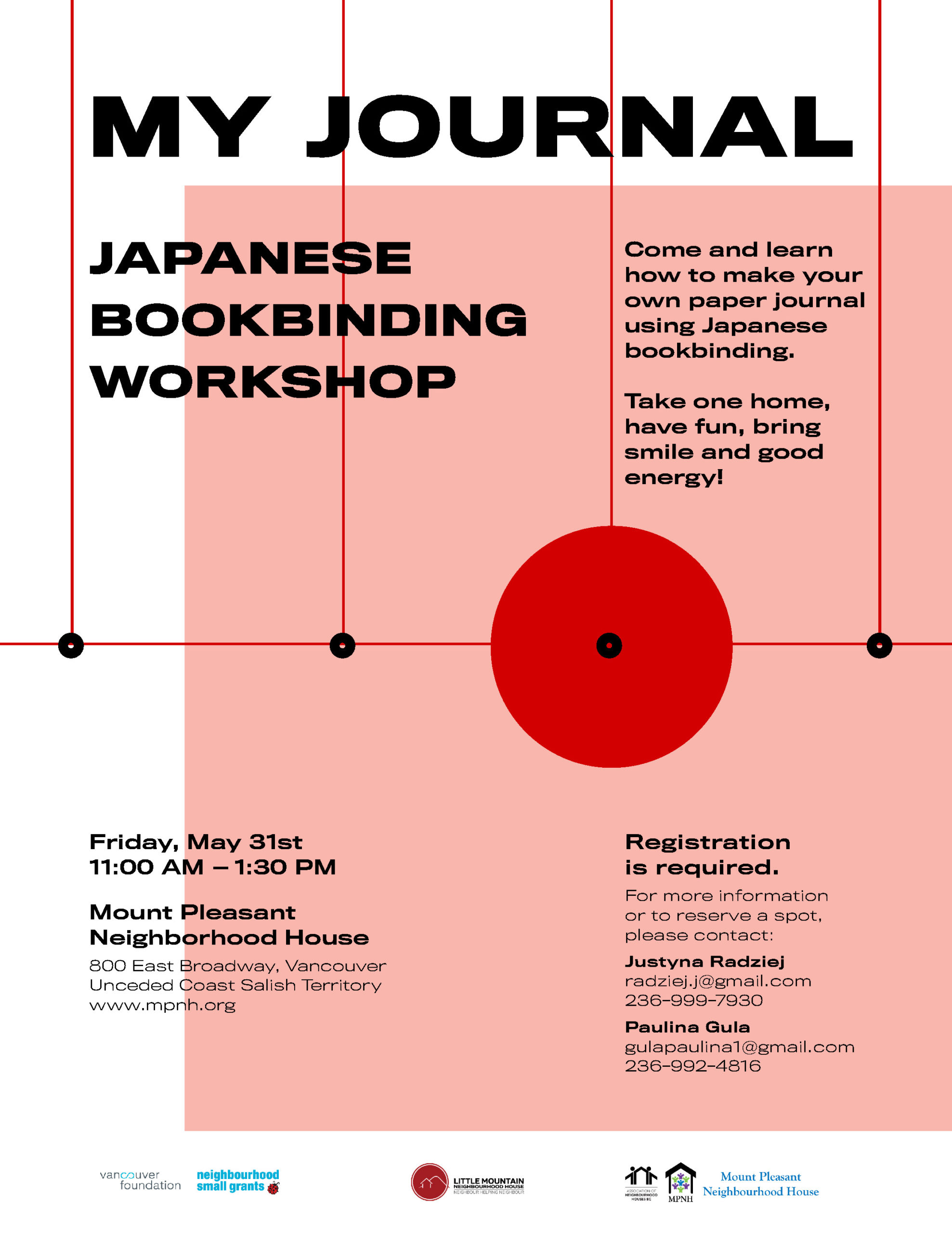 An image of the poster with event details, featuring a white background and a red circle, similar to the Japanese flag.